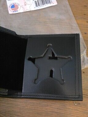 Perfect Fit Shield Wallet: Badge Cutout 185/ Leather/ NEW